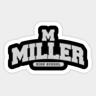 Miller Highschool White Line Sticker